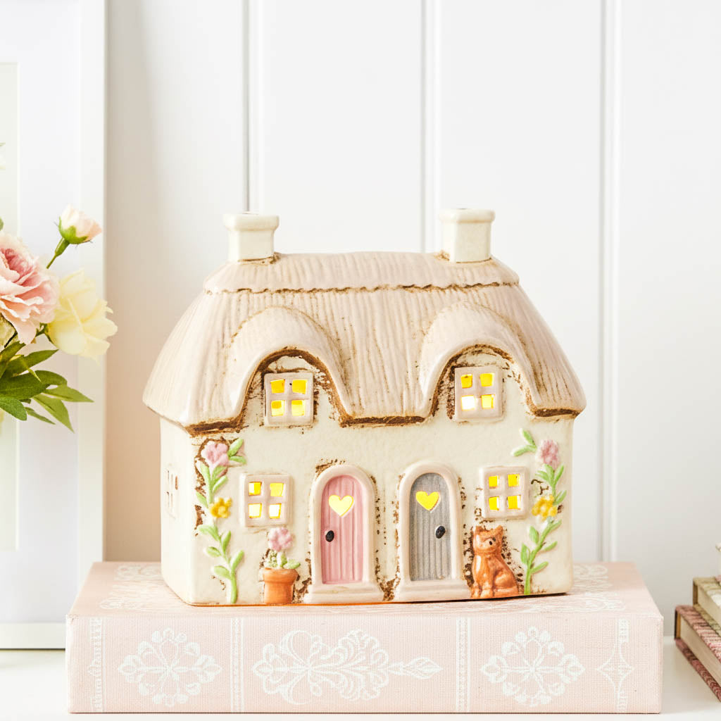 Village Pottery Double Tealight Cottage
