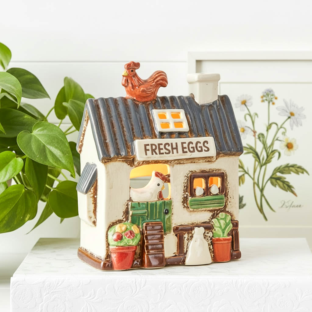 Village Pottery Chicken Coop Tealight Holder