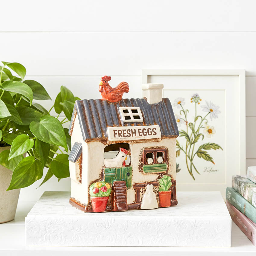 Village Pottery Chicken Coop Tealight Holder