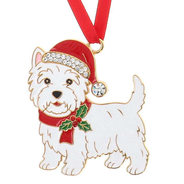 Christmas Treasures Westie Dog Tree Hanger