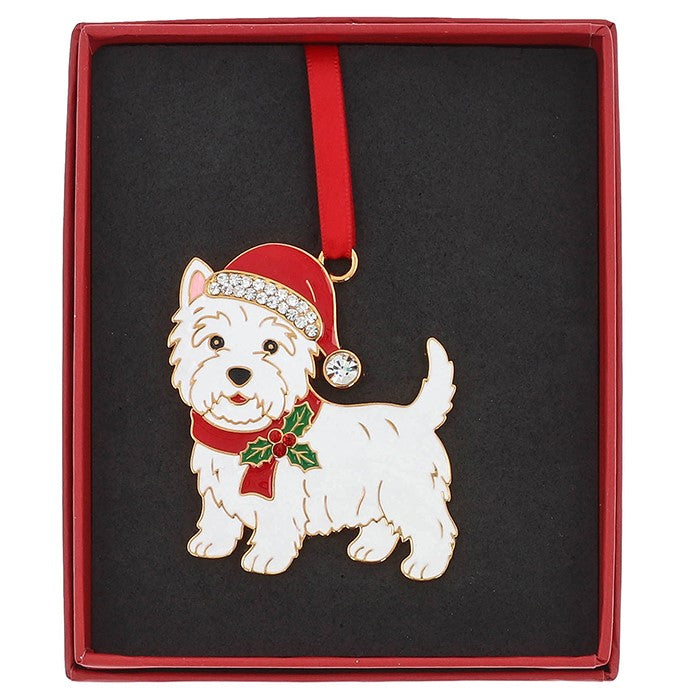 Christmas Treasures Westie Dog Tree Hanger