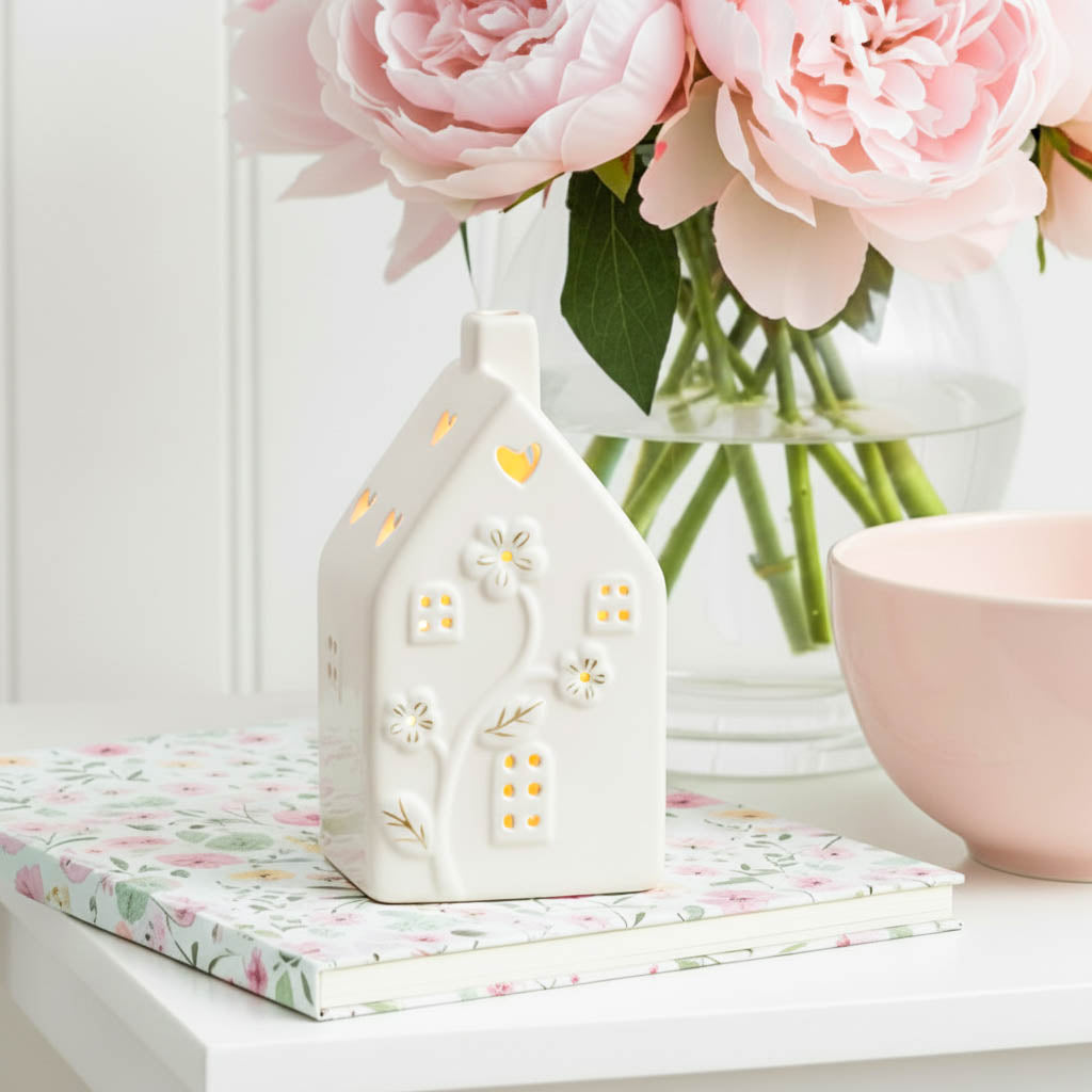 Flower Embossed LED House Small