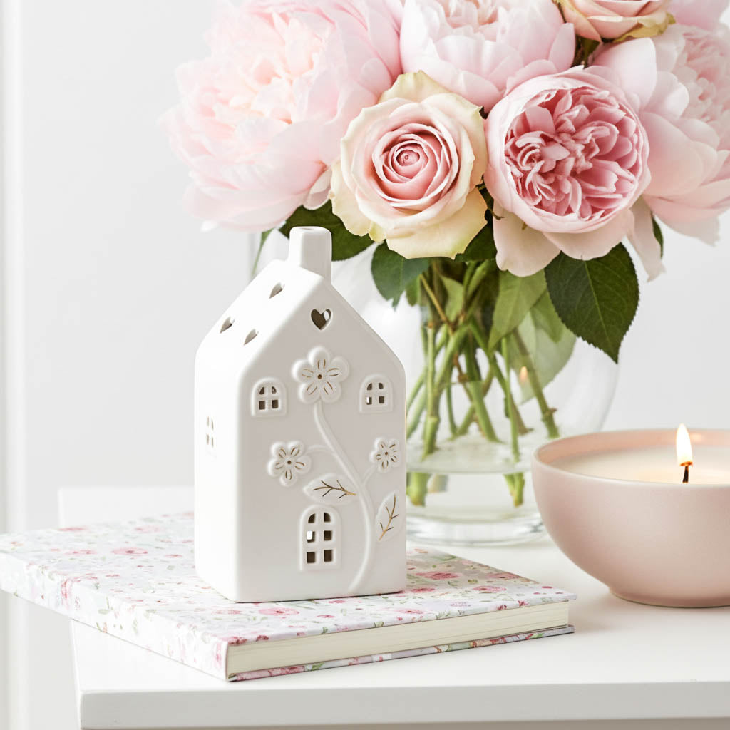 Flower Embossed LED House Large