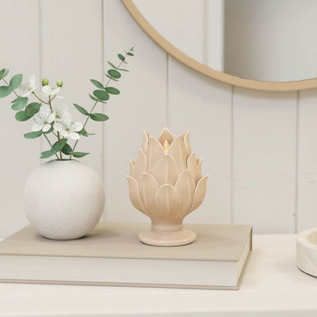 Natural Artichoke Tealight Holder Ornament