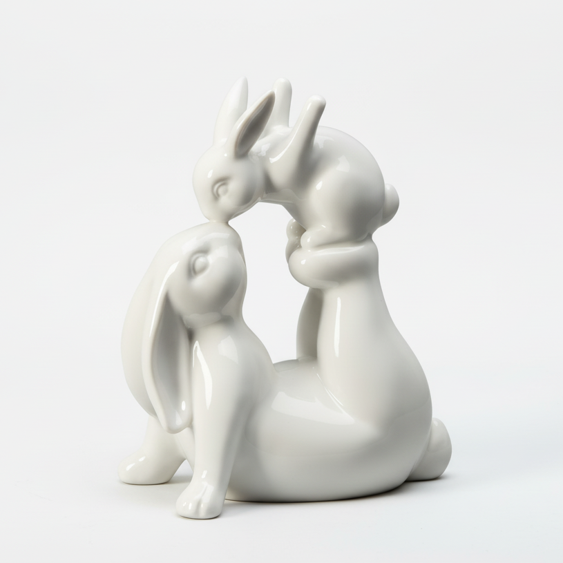 Mum &amp; Baby Rabbit Ornament