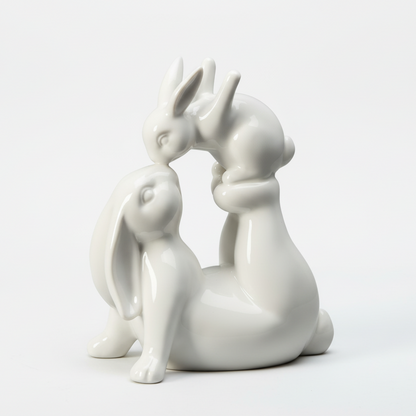 Mum &amp; Baby Rabbit Ornament