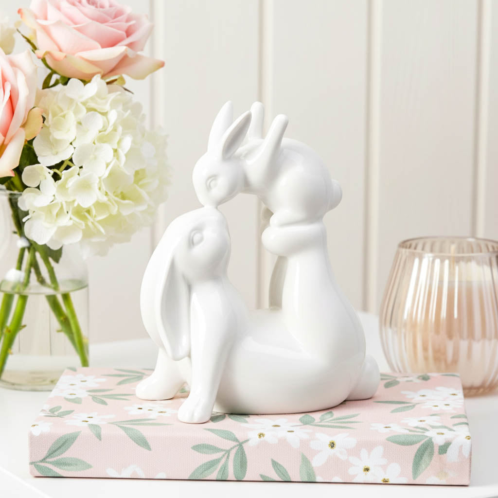 Mum &amp; Baby Rabbit Ornament