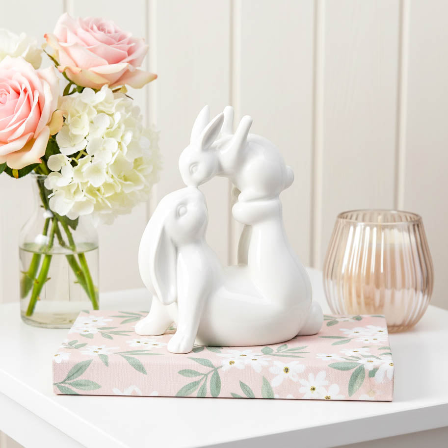Mum &amp; Baby Rabbit Ornament