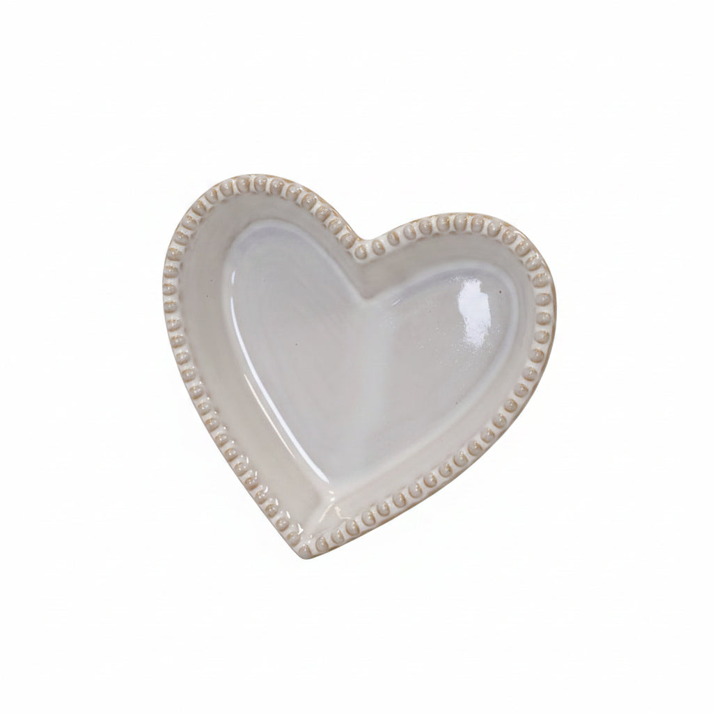 Beaded Edge Heart Trinket Dish