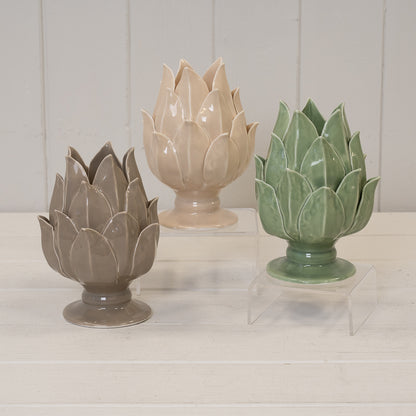 Natural Artichoke Tealight Holder Ornament