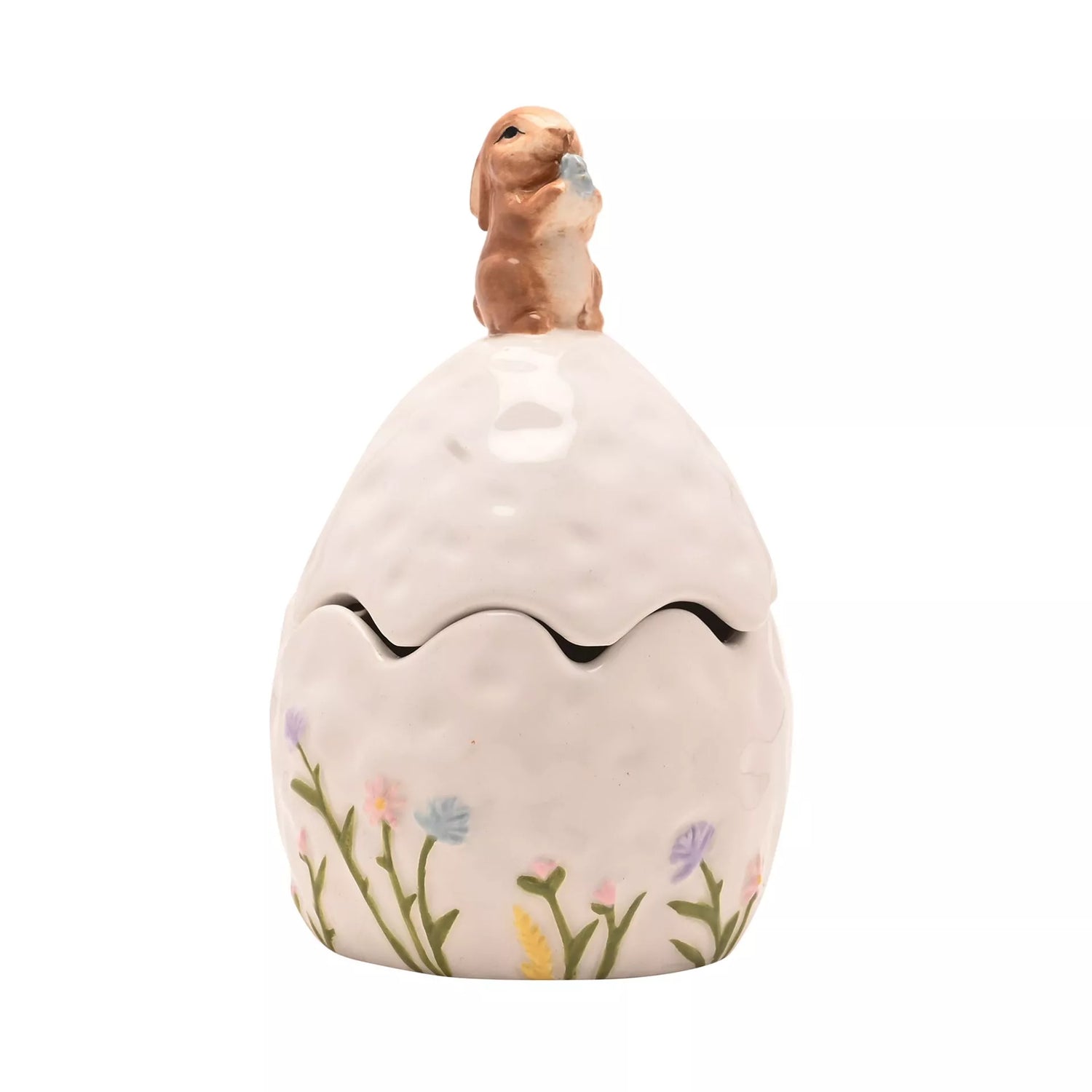 Bunny on Egg Trinket Pot