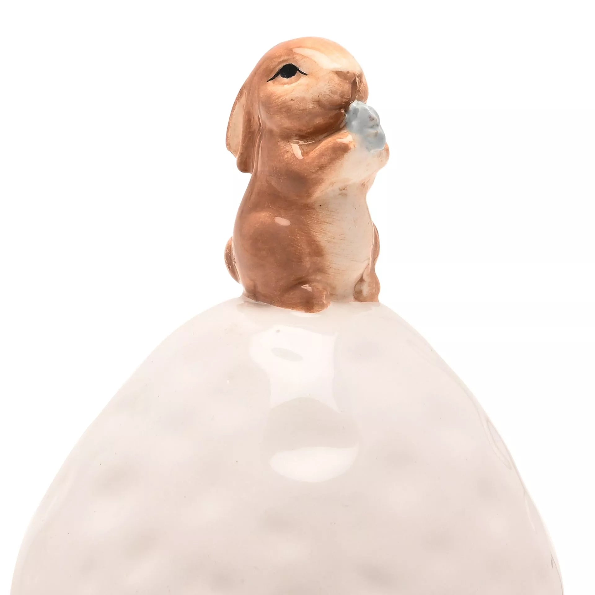 Bunny on Egg Trinket Pot