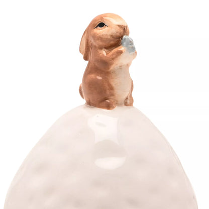 Bunny on Egg Trinket Pot
