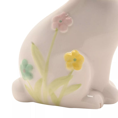 Floral Bunny Figurine Small