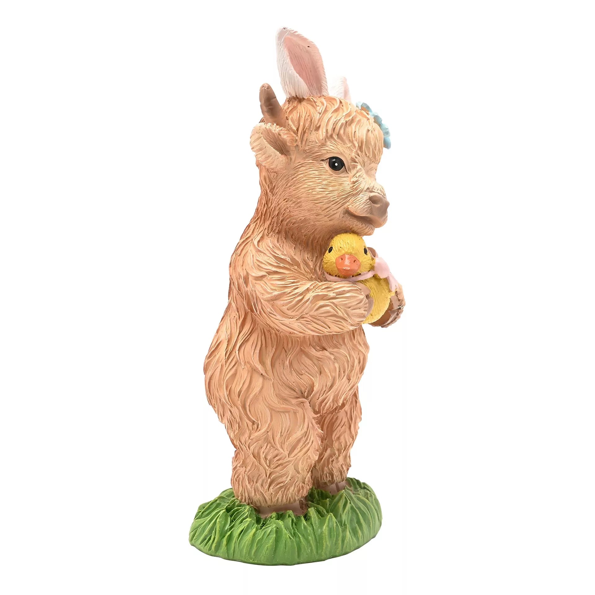 Easter Standing Highland Cow Figurine