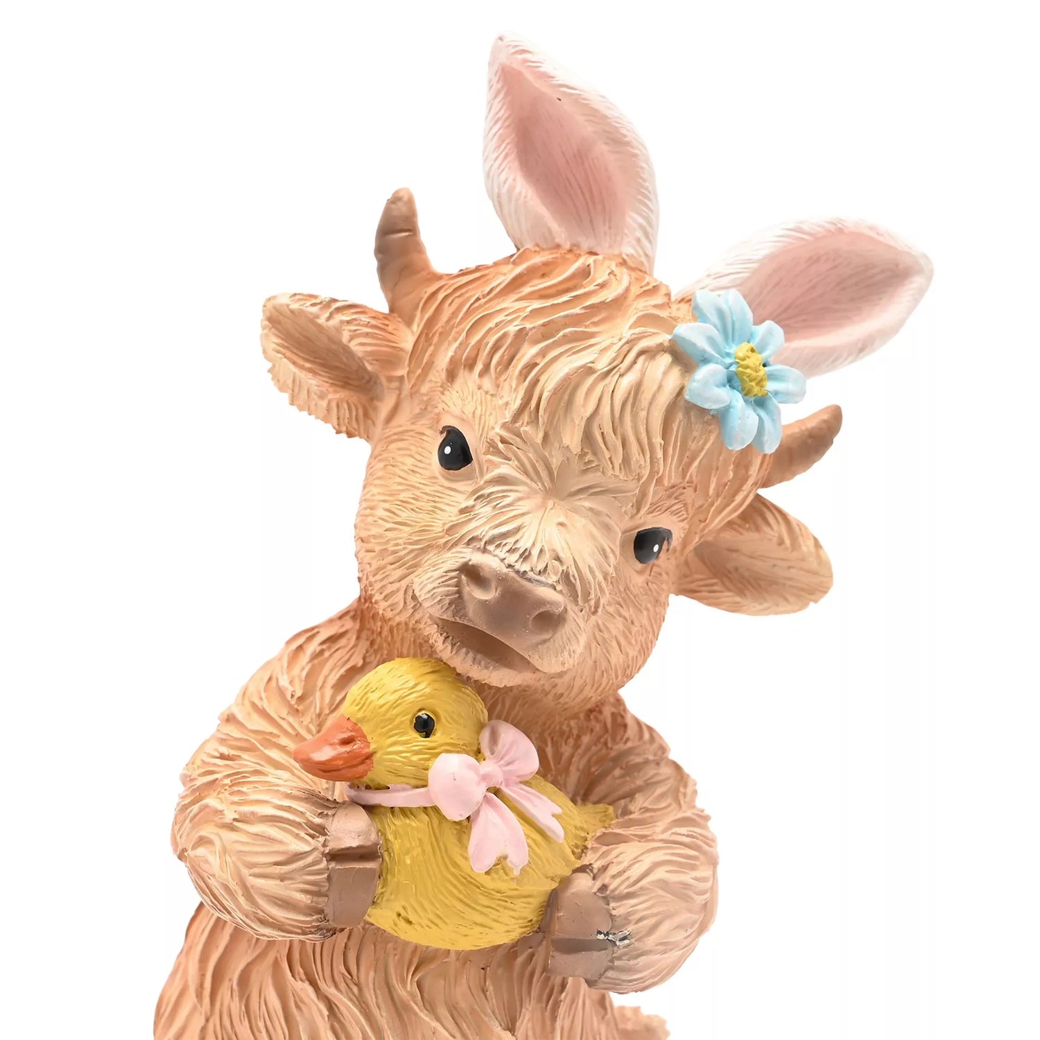 Easter Standing Highland Cow Figurine