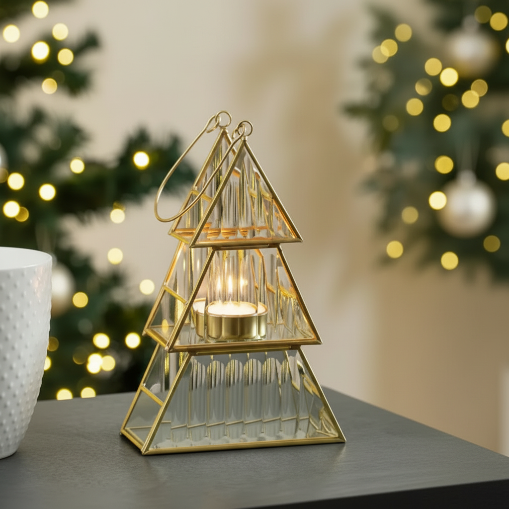Gold Tree Tealight Holder