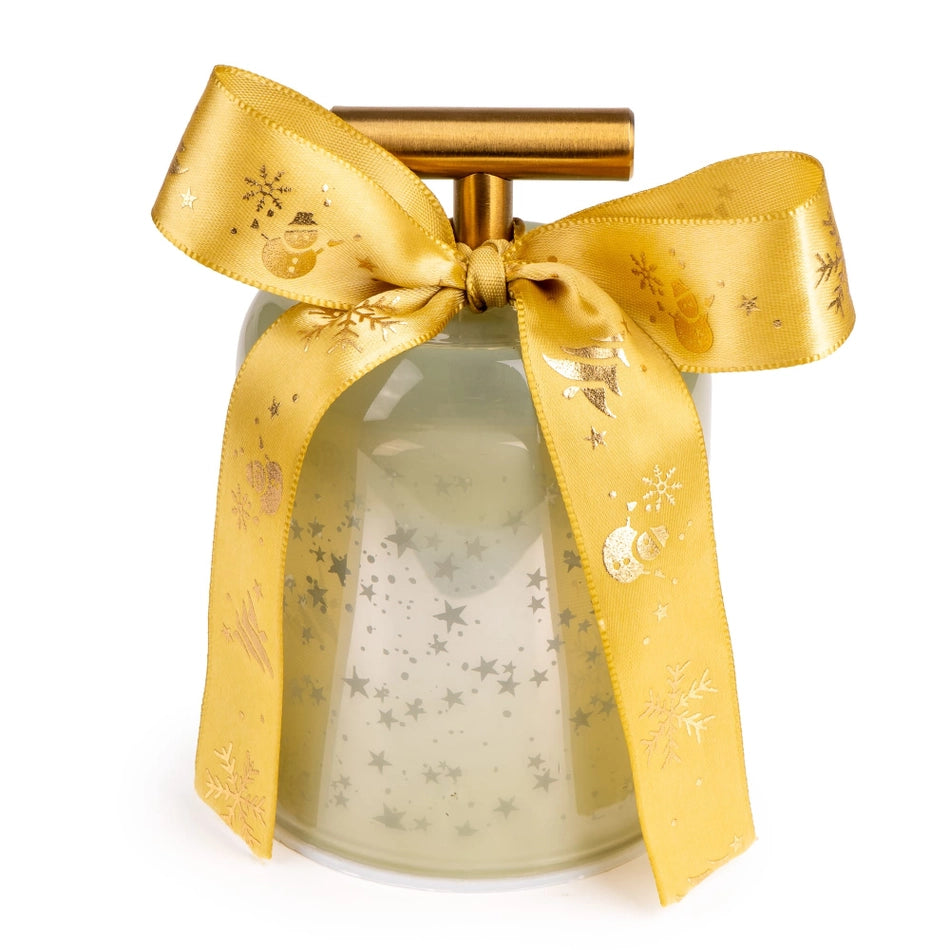 Gold LED Christmas Bell with Stars