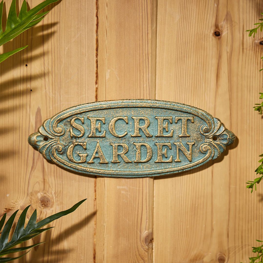 Secret Garden Verdigris Oval Plaque