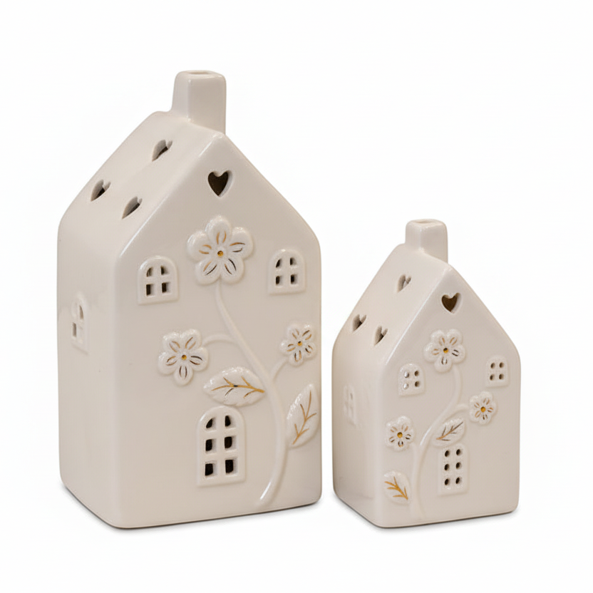 Flower Embossed LED House Small