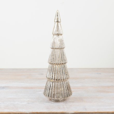 Metallic LED Light Up Glass Tree