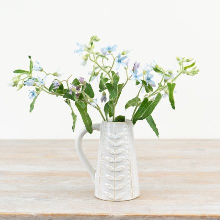 Small Leaf Embossed Jug