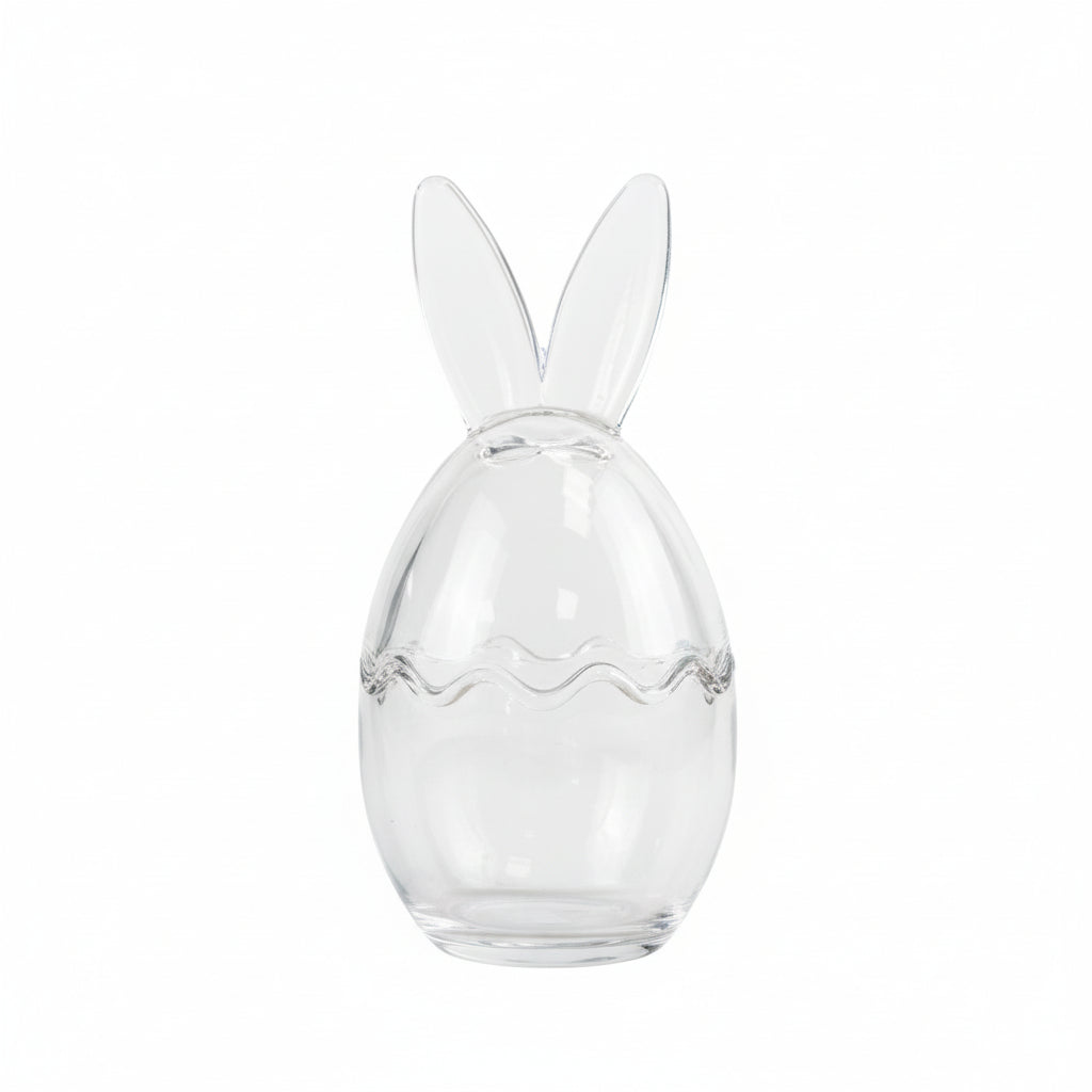Bunny Ears Glass Lidded Pot