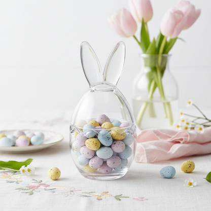 Bunny Ears Glass Lidded Pot