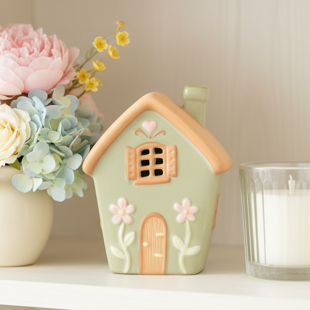 Green Fairy House Tealight