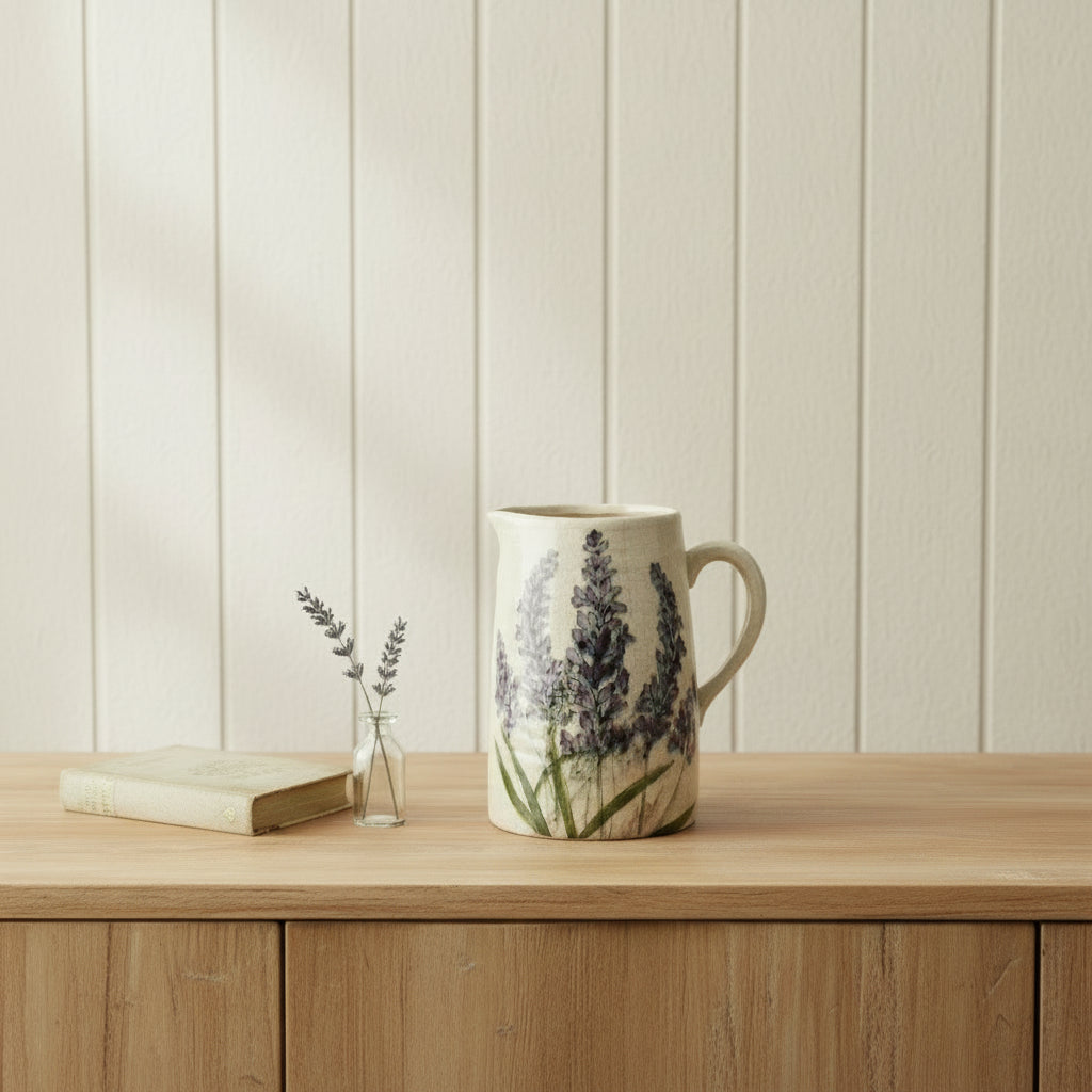 Rustic Lavender Print Jug