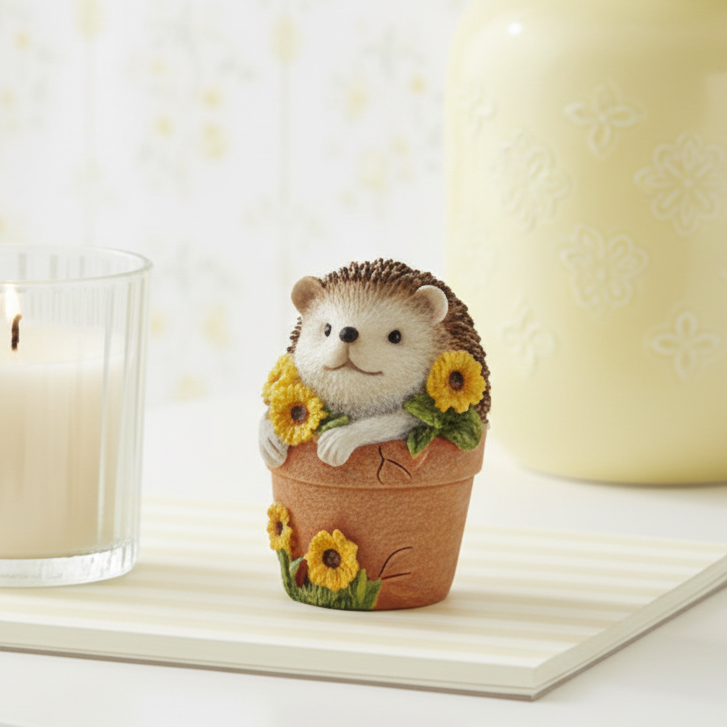 Mini Hedgehog in Plant Pot