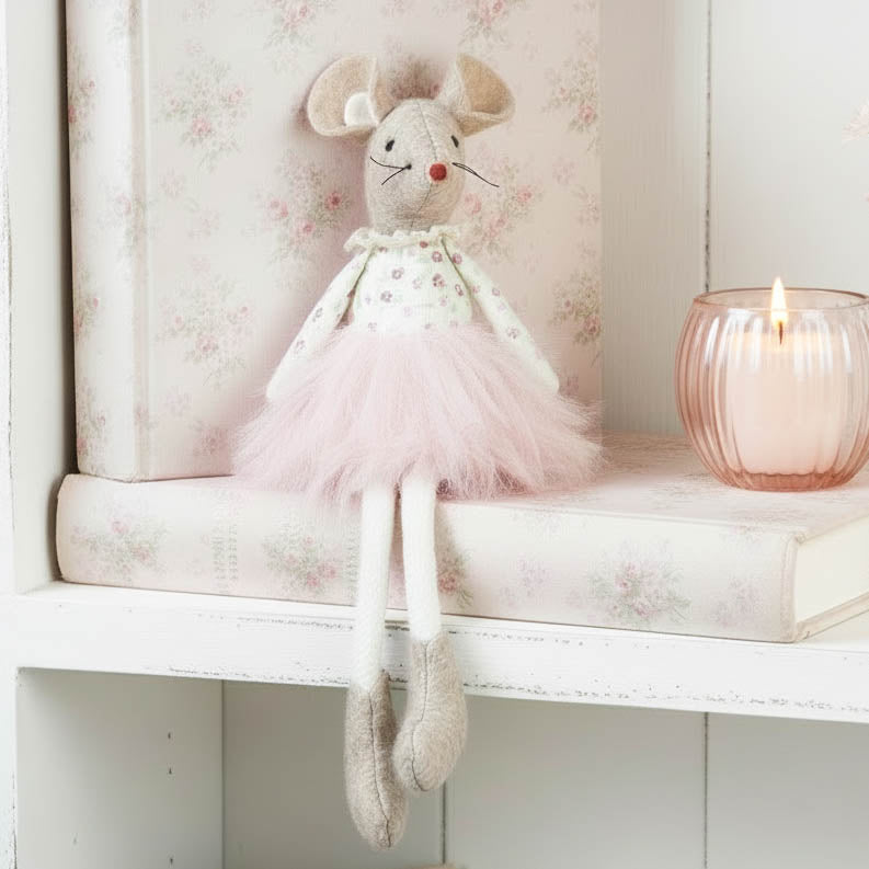 Pink Tutu Sitting Mouse