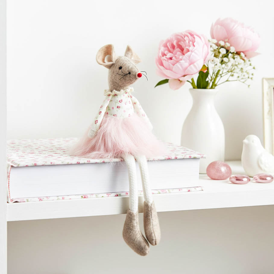 Pink Tutu Sitting Mouse
