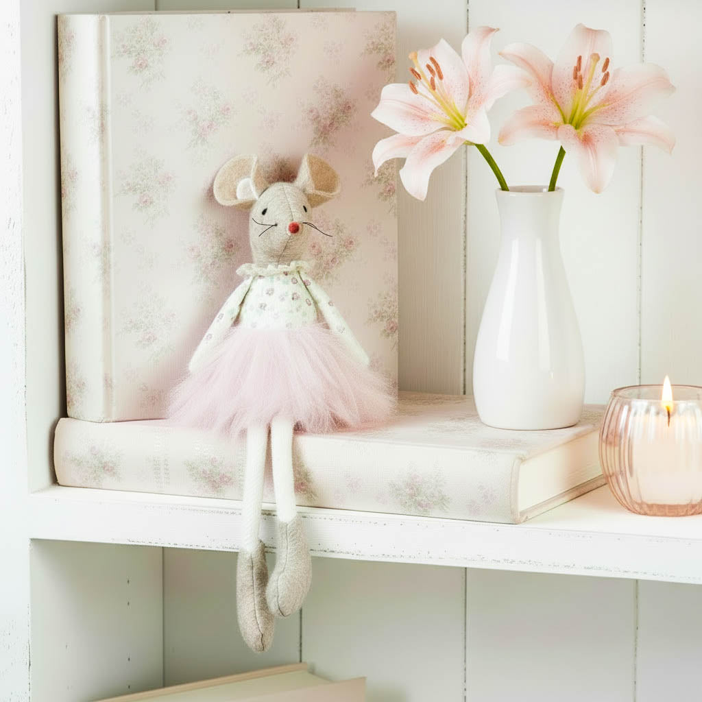 Pink Tutu Sitting Mouse