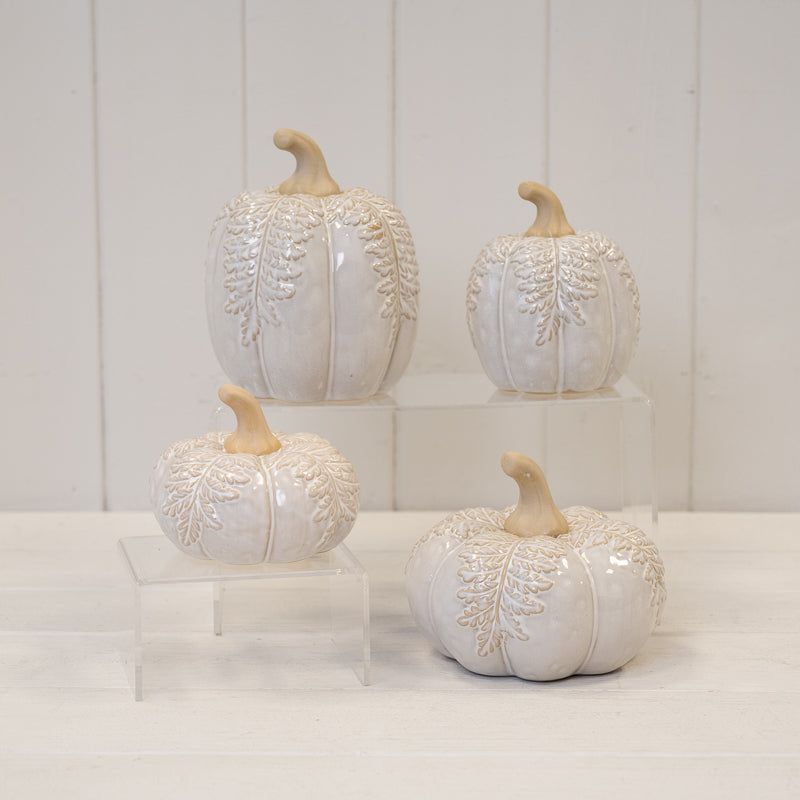 Natural Leaf Embossed Pumpkin