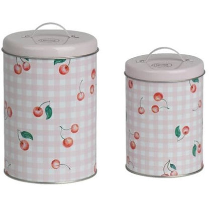 Cherry Storage Tin Set of 2