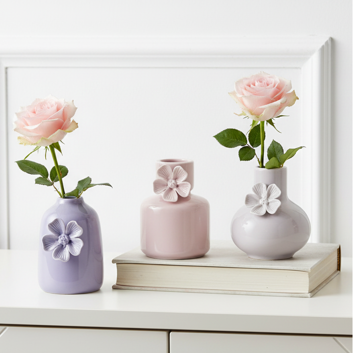Pastel Flower Bud Vase