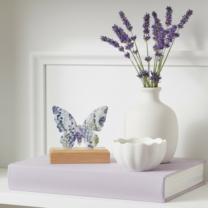 Floral Butterfly on Plinth