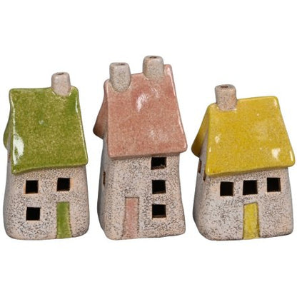 Mini Rustic Stoneware House Set of 3