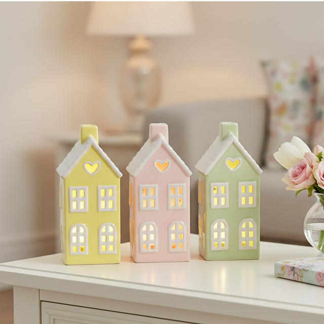 Green LED Ceramic House