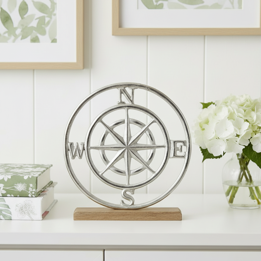 Metal Compass on Plinth