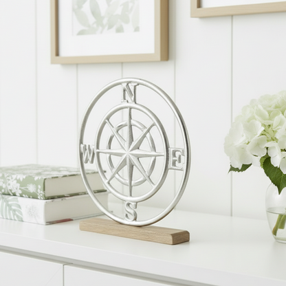 Metal Compass on Plinth