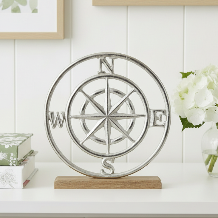 Metal Compass on Plinth