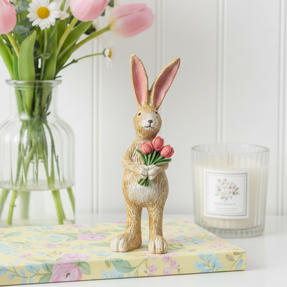 Jasper Rabbit with Tulips