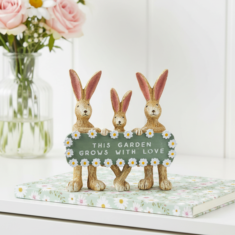 This Garden Grows With Love Jasper Rabbit Family