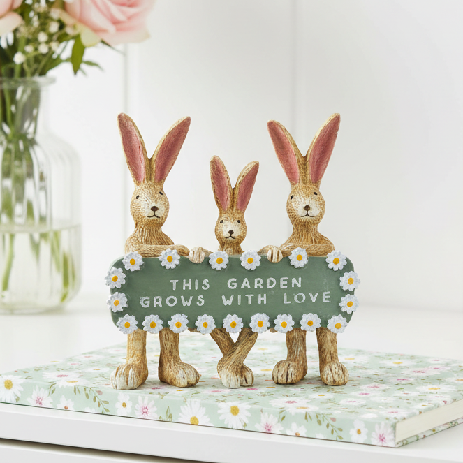 This Garden Grows With Love Jasper Rabbit Family