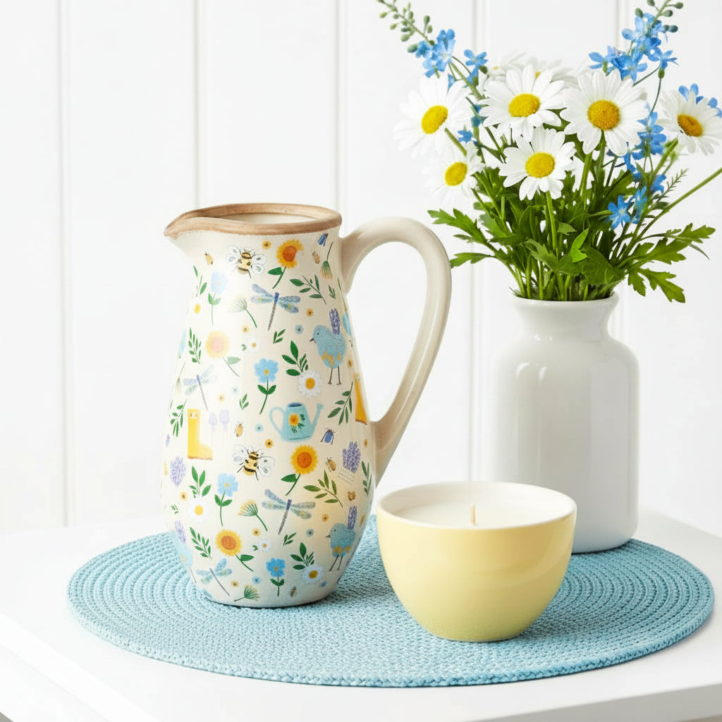 Garden Illustrations Stoneware Jug