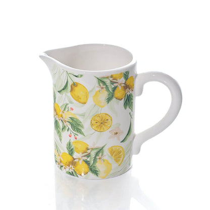Lemon Print Ceramic Jug