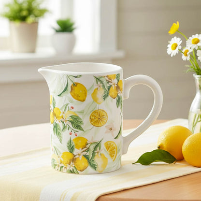 Lemon Print Ceramic Jug