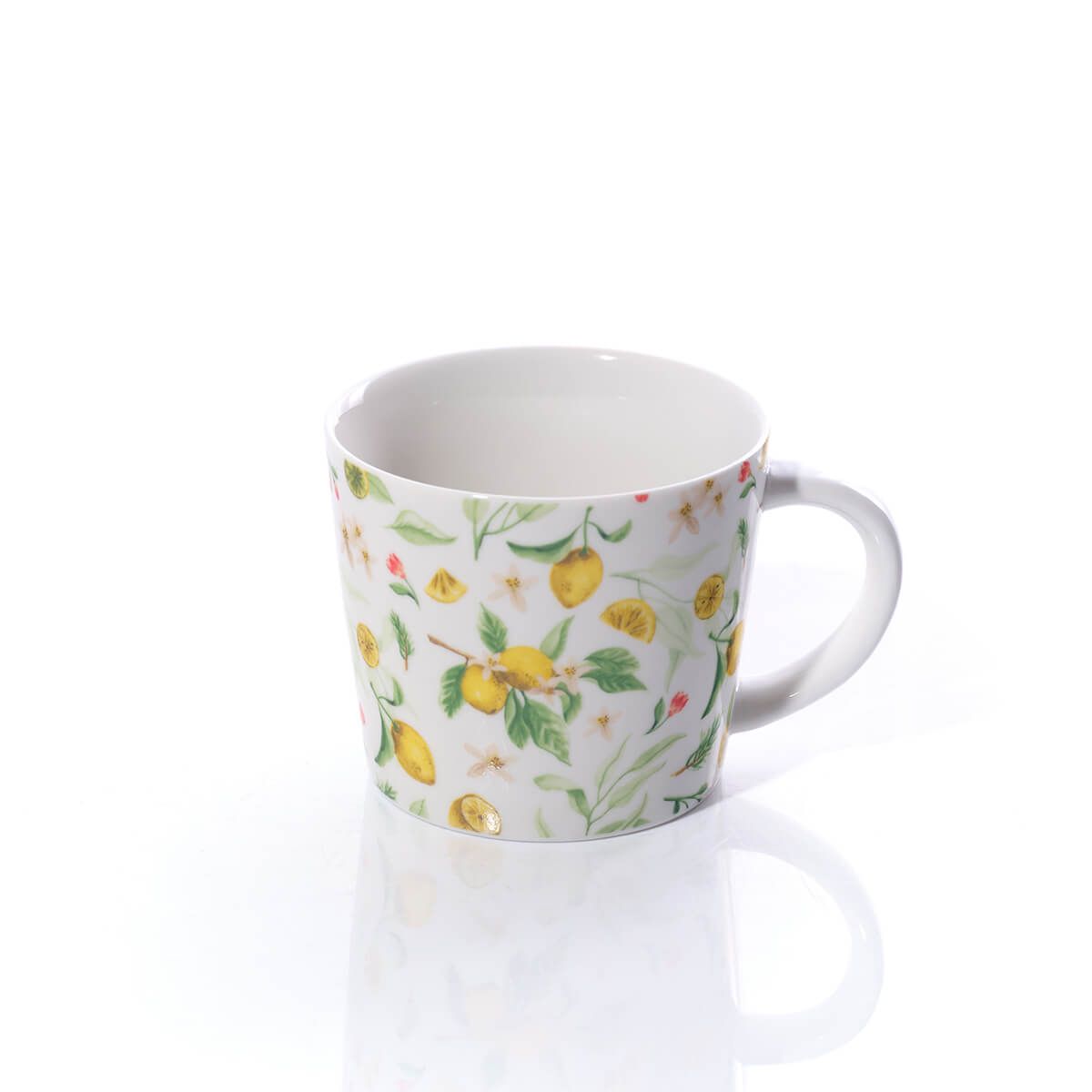 Lemon Print Stoneware Mug